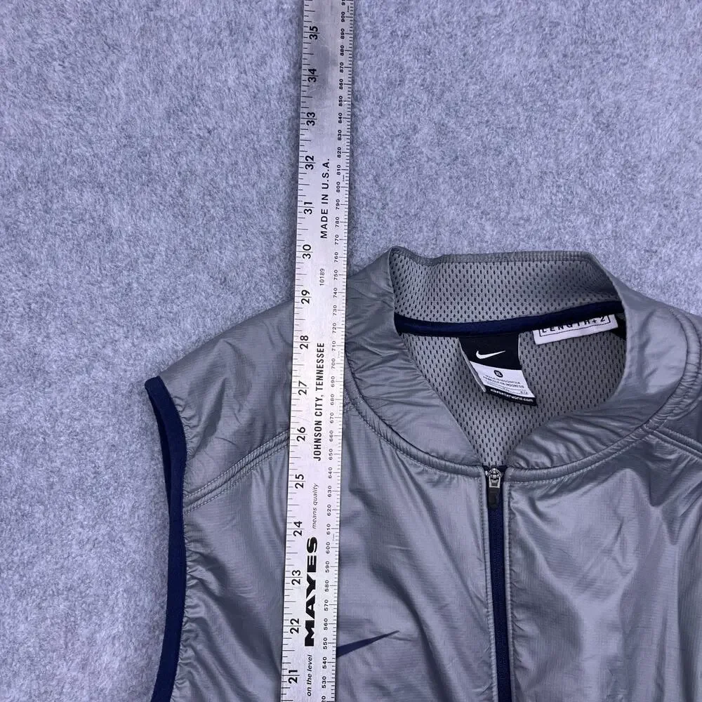 Nike‎ Elite Syracuse University Vest Mens XL Length +2 Gray Mesh Full Zip